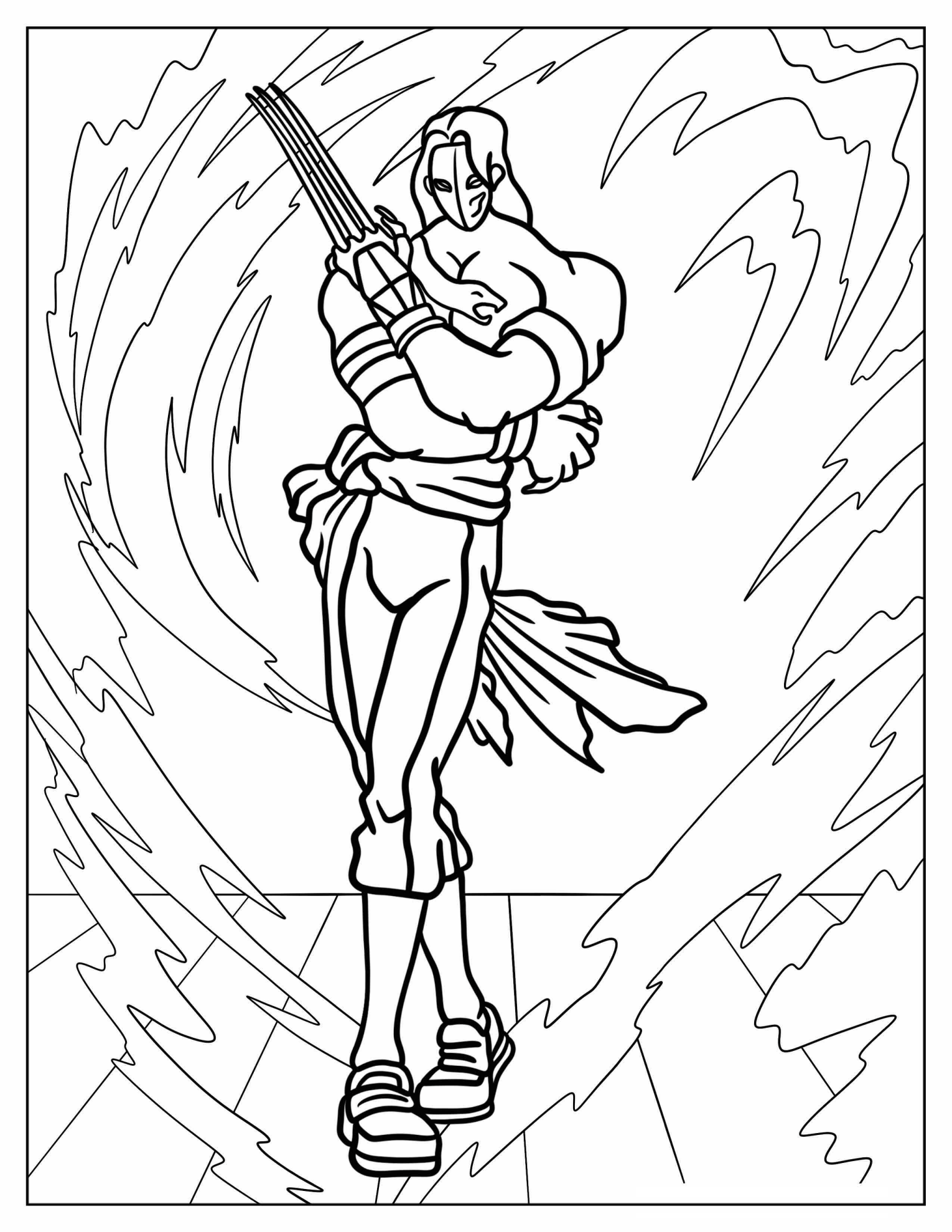 Street Fighter Vega With His Sharp Blades Coloring Page