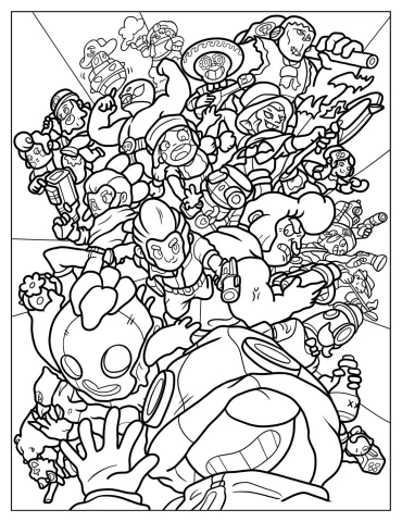 Detailed Brawl Star Brawlers Coloring Page