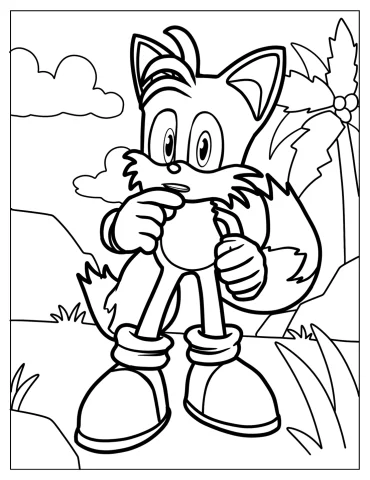 Curious Tails Coloring Sheet