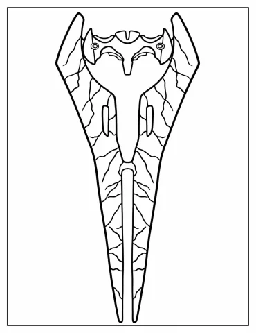 Halo Energy Sword Coloring Page