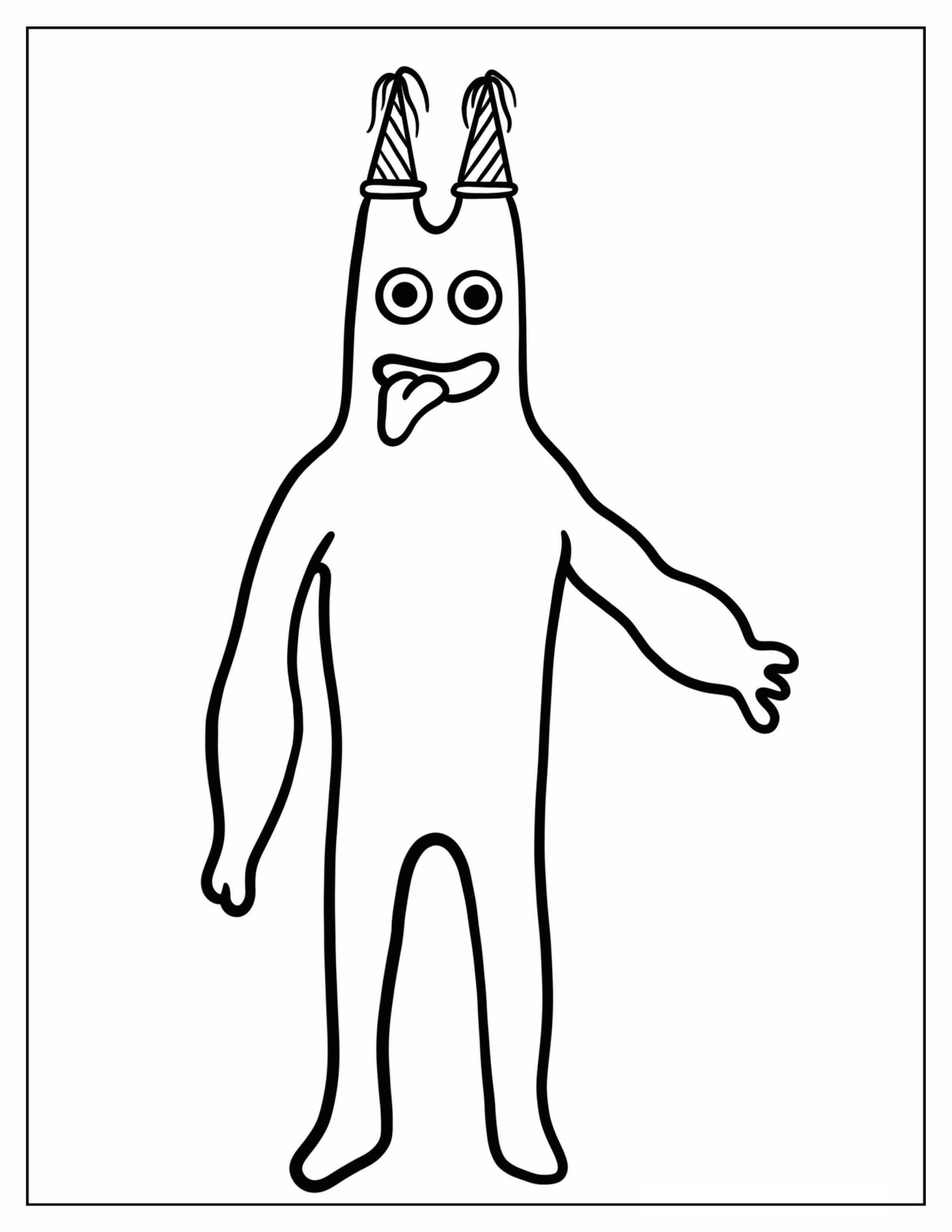 Easy Banban Coloring Page For Kids