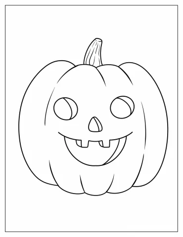 Simple Jack O Lantern Pumpkin Template To Color