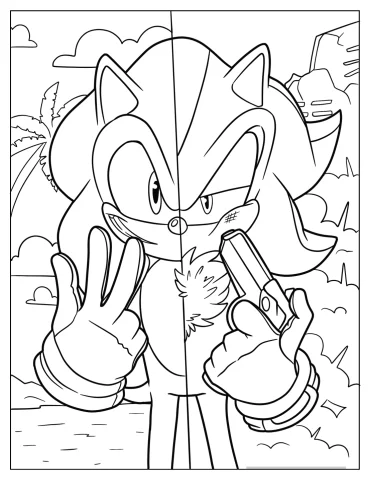 Half Sonic And Half Shadow In Fight Mode