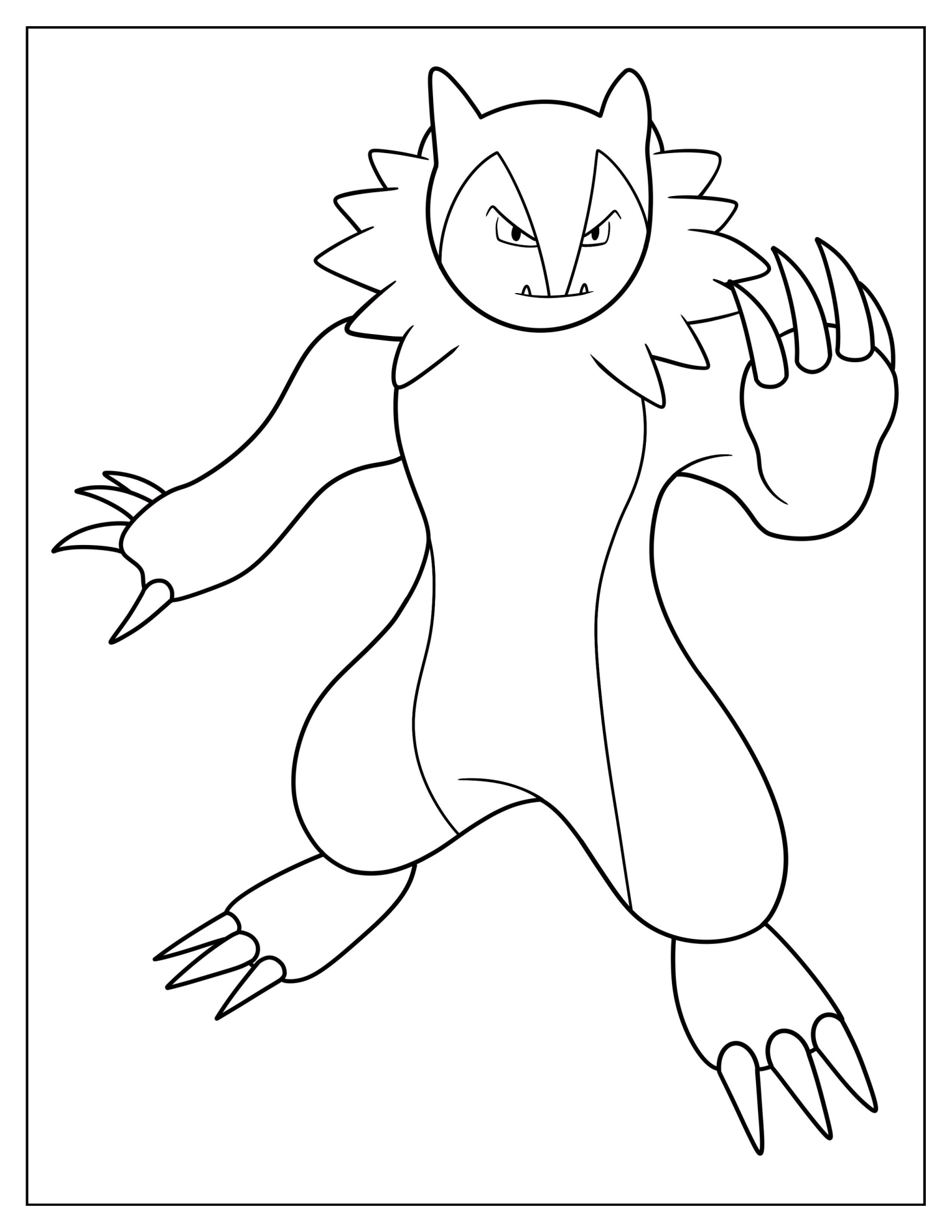 Easy Mega Snorlax Outline Coloring Sheet For Kids