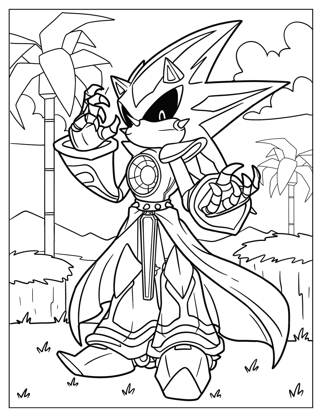 Neo Metal Sonic Standing In Angel Island