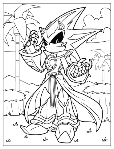 Neo Metal Sonic Standing In Angel Island
