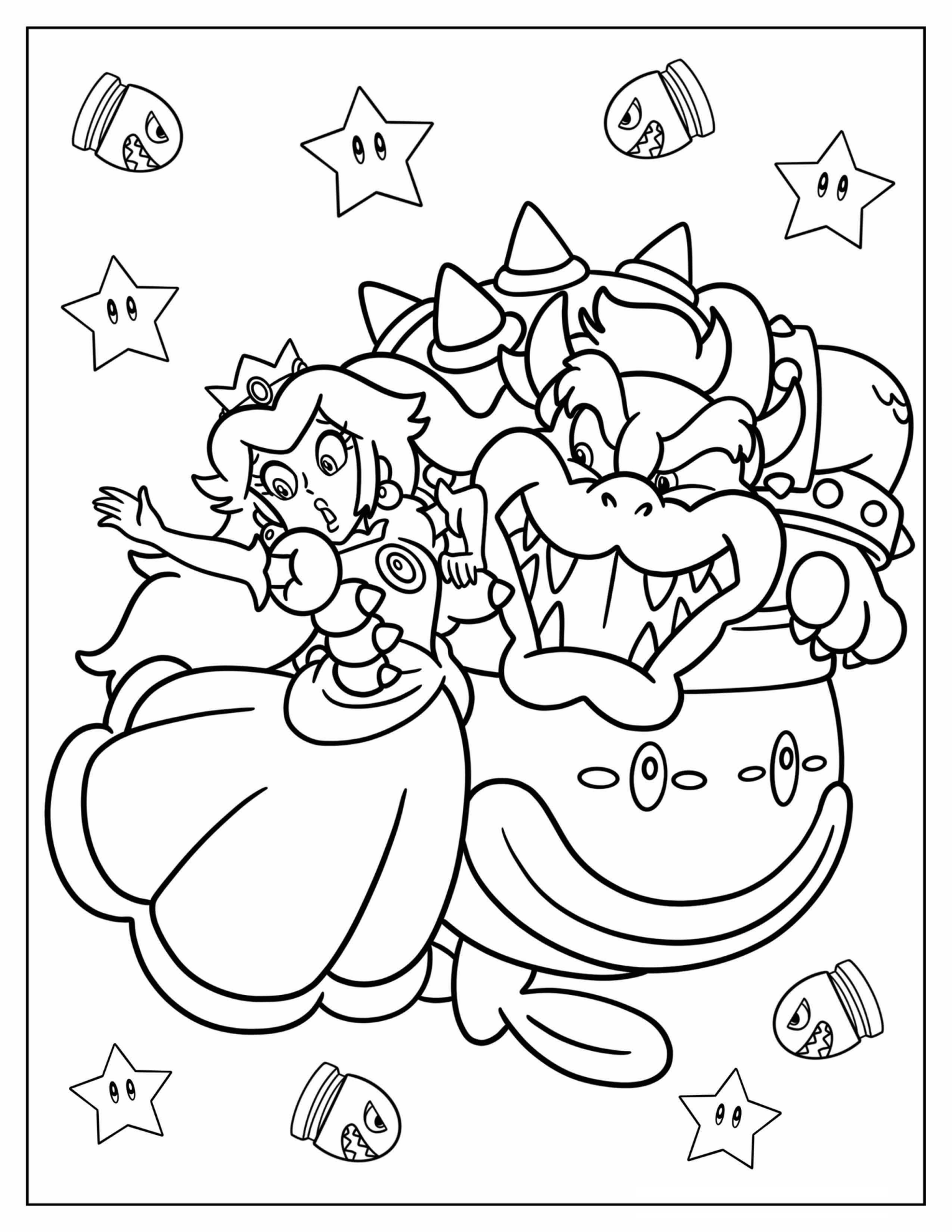 Bowser Taking Princess Daisy Hostage