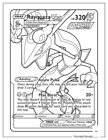 Azure Burst Rayquaza Pokemon Card