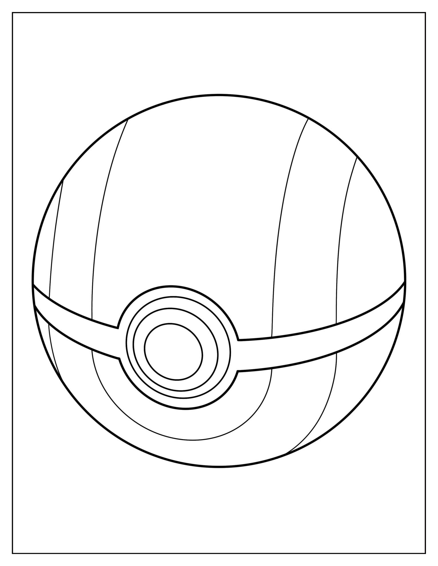 Unite Ball Poké Ball Coloring Page