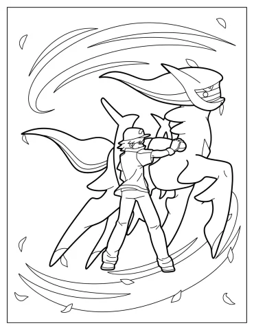Ash Ketchum Catching Arcues In Pokeball
