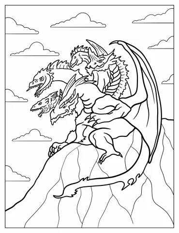 Dungeons And Dragons Tiamat Coloring Page