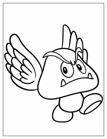 Simple Paragoomba Coloring Sheet For Preschoolers