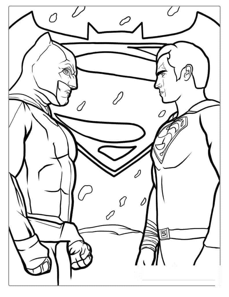 Batman Vs Superman Coloring Page