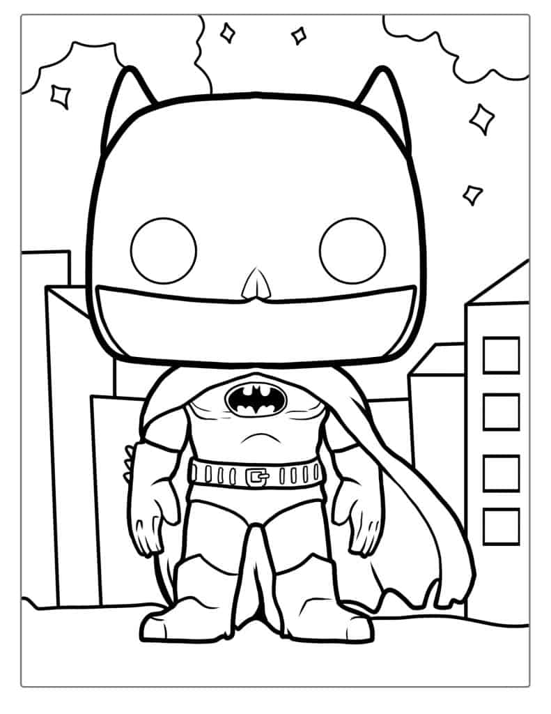 Cute Funko Pop Coloring Sheet
