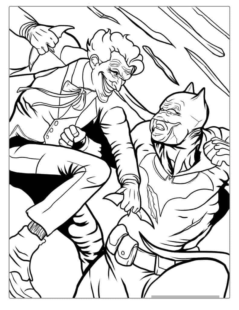Batman Vs Joker Coloring Page