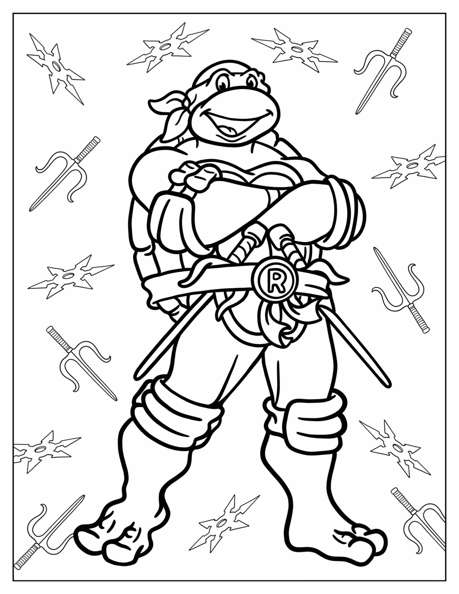 Detailed Rafael Coloring Page For Kids