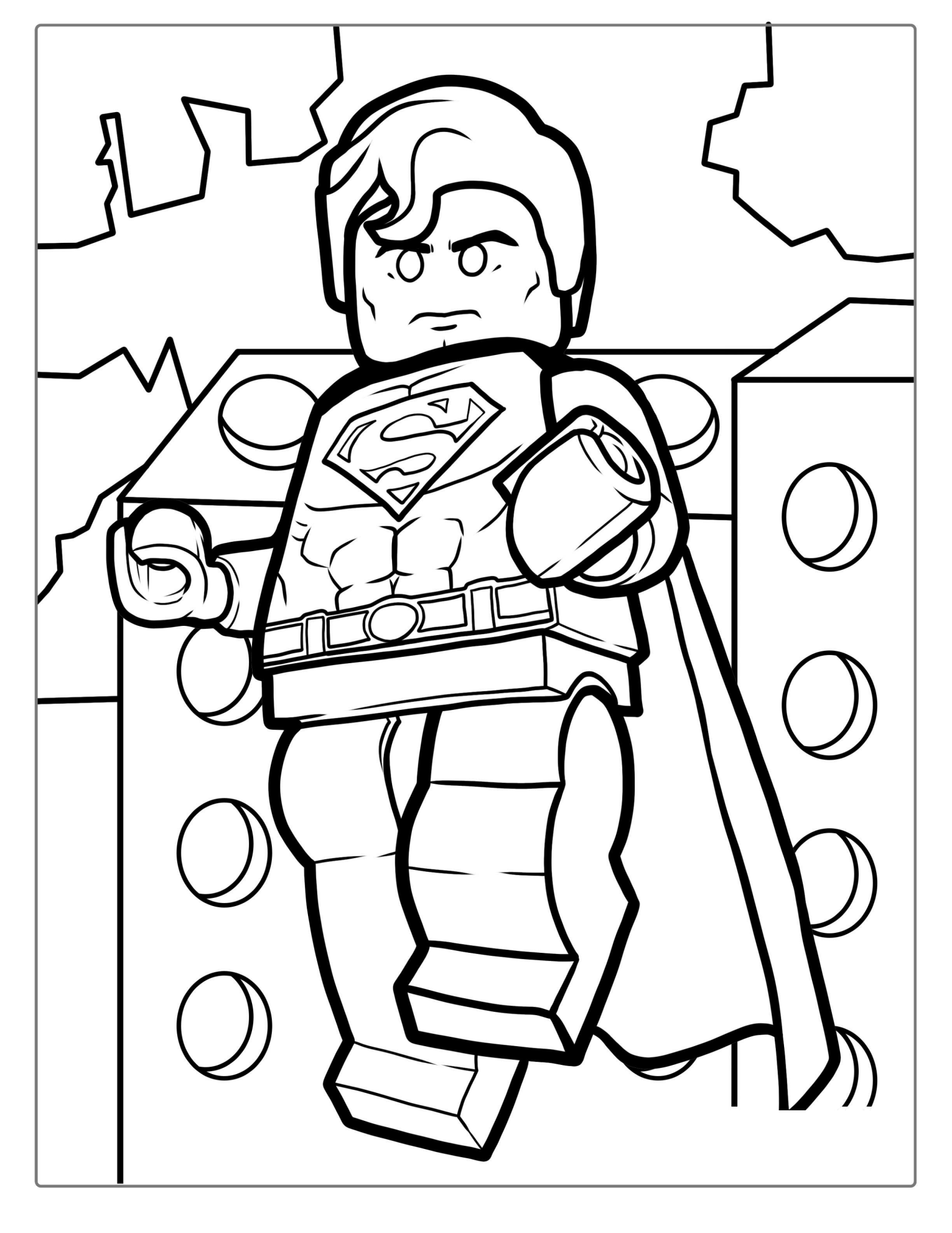 Lego Superman Coloring Page For Kids