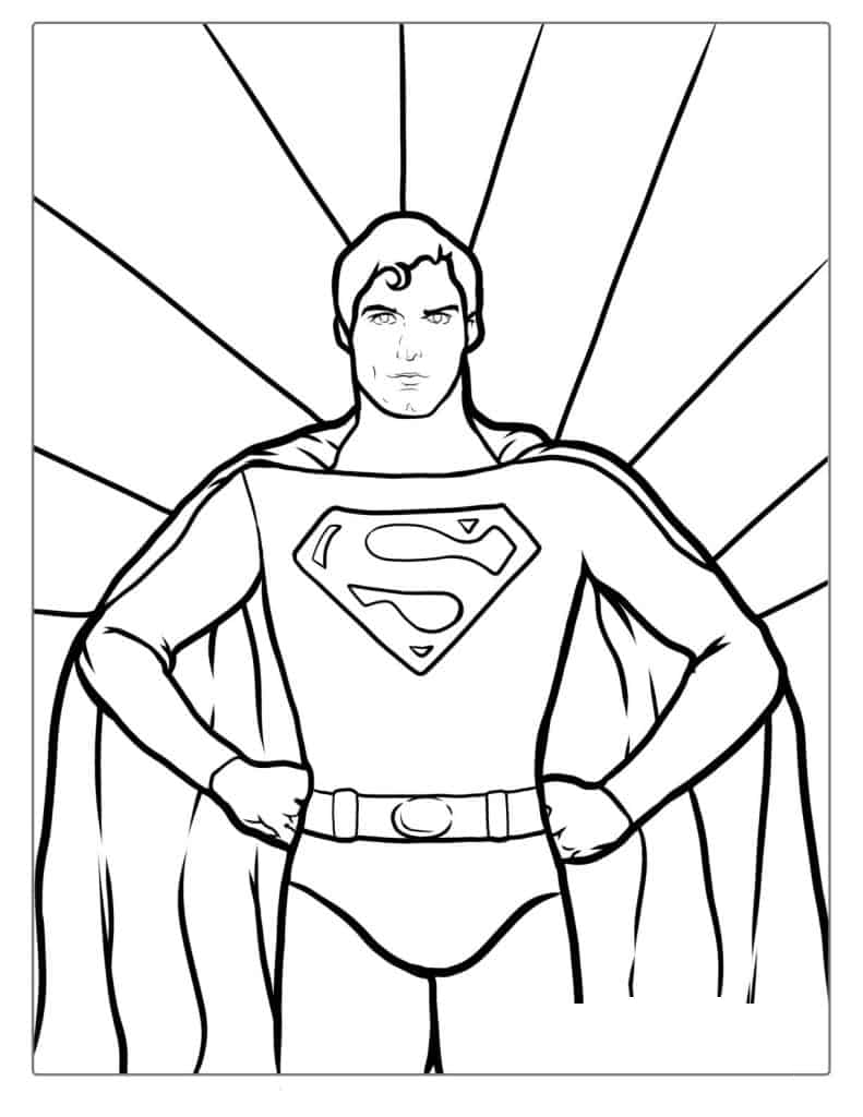 Christopher Reeve Superman Coloring Sheet