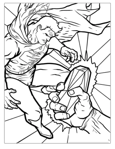 Superman And Kryptonite Coloring Page