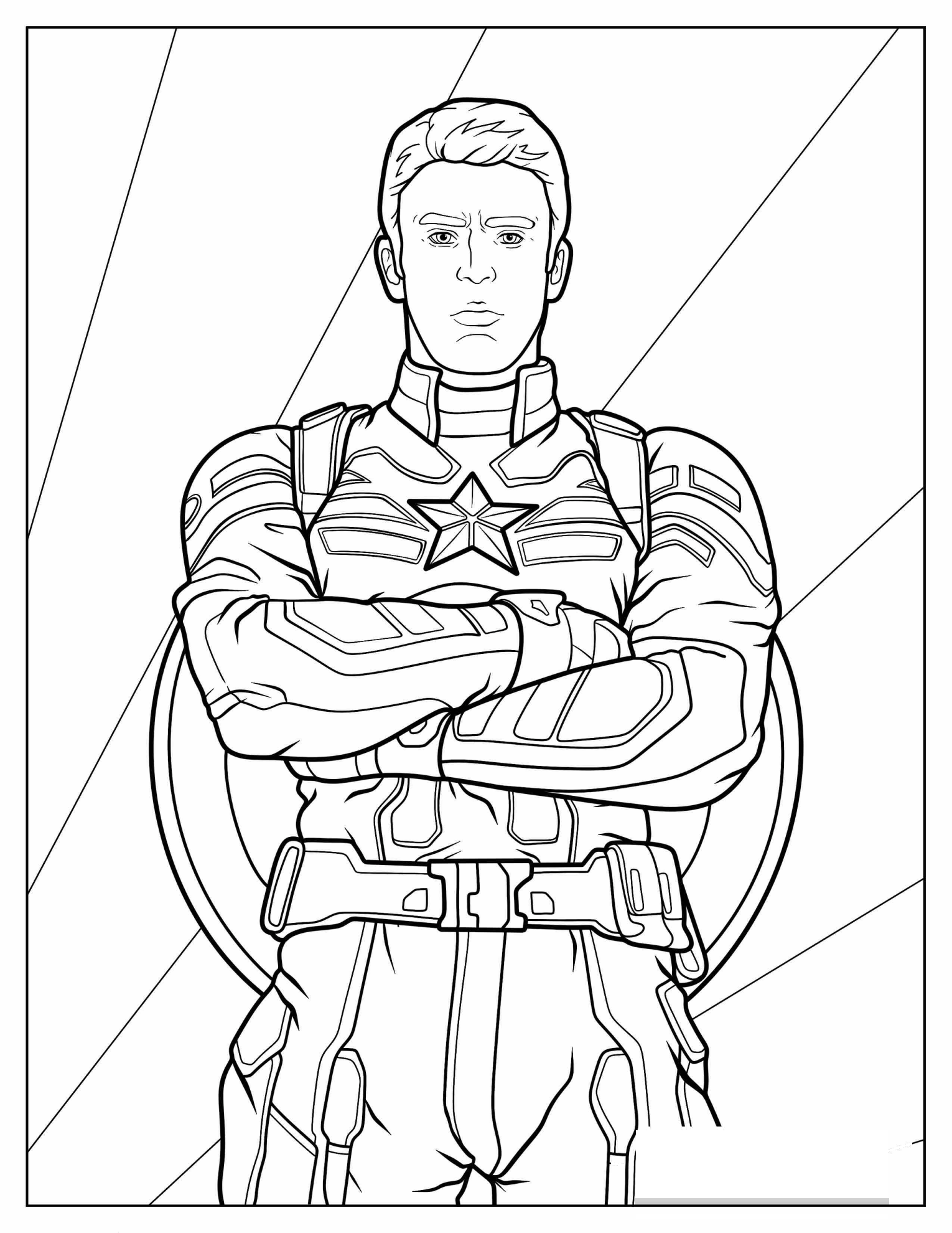 Captain America Coloring Page