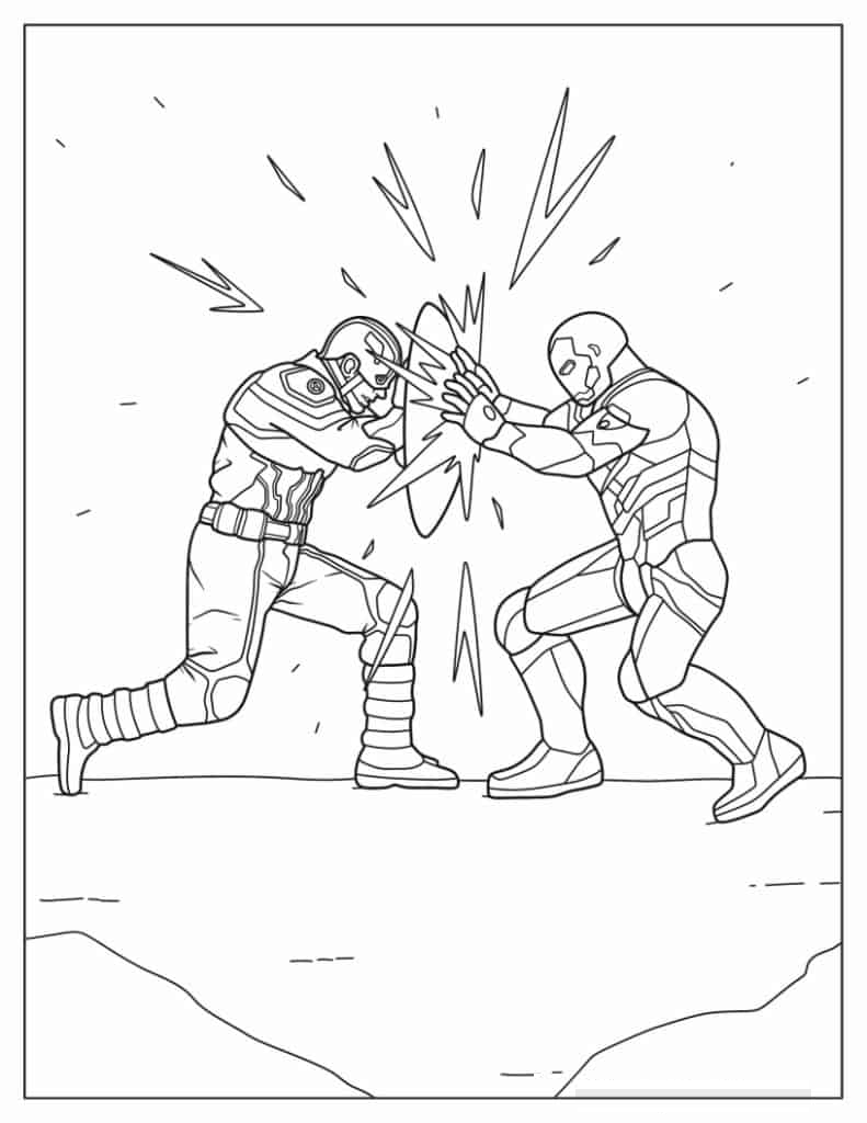Iron Man Vs Captain America Coloring Sheet