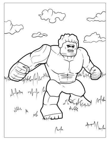 Lego Hulk Coloring For Kids