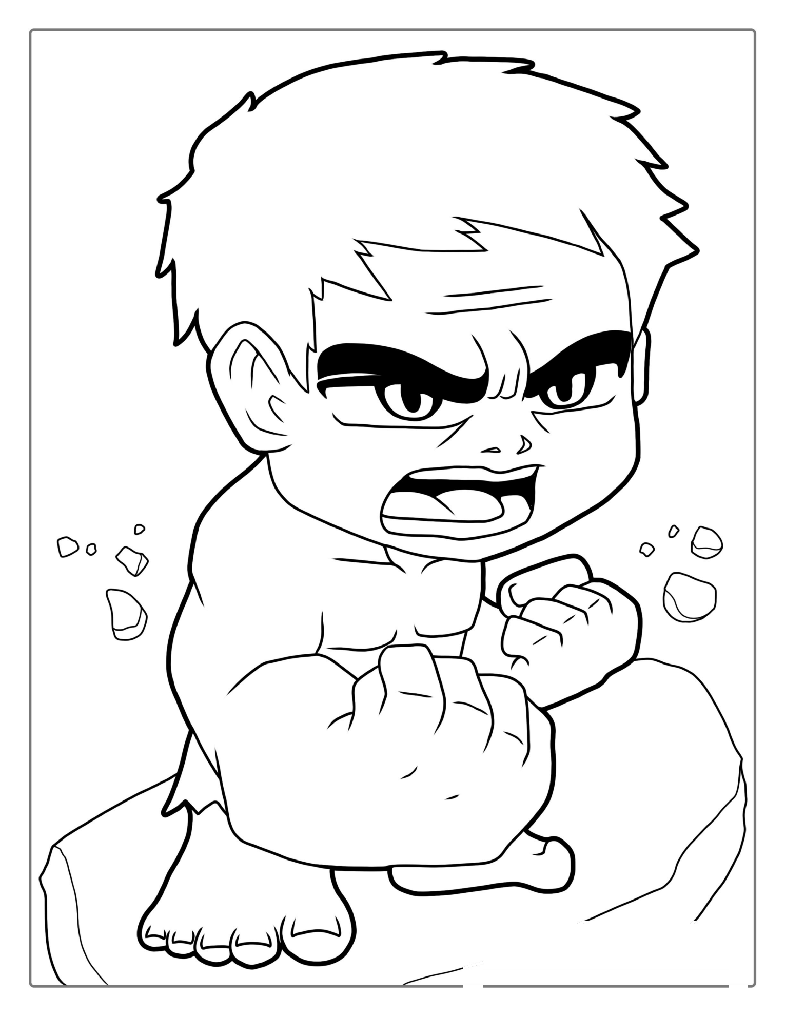 Baby Hulk Coloring Page