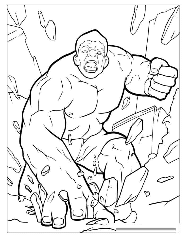Hulk Smash To Color In