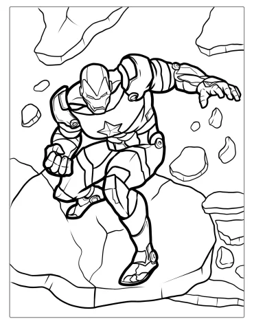 Iron Patriot Coloring Page