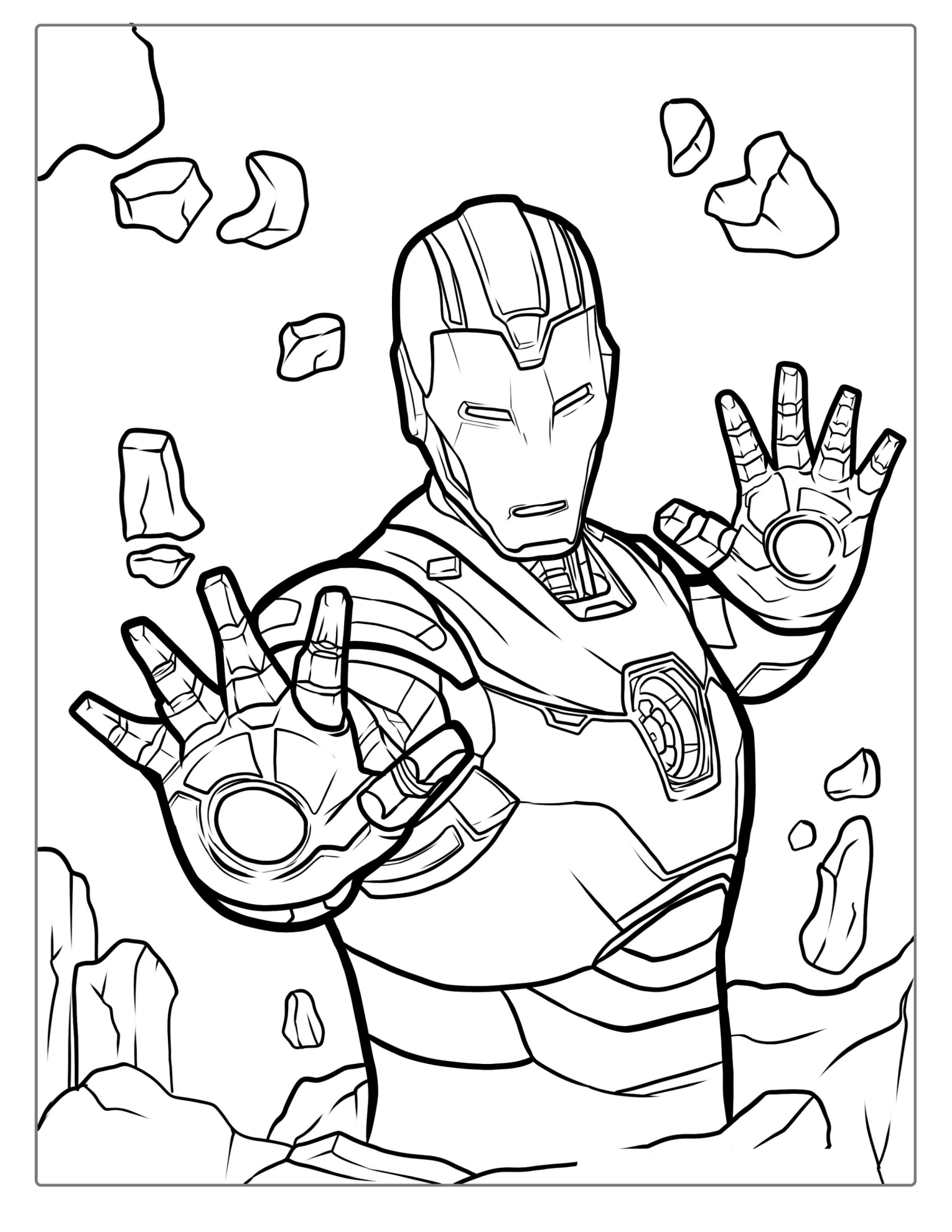Coloring Sheet Of Iron Man