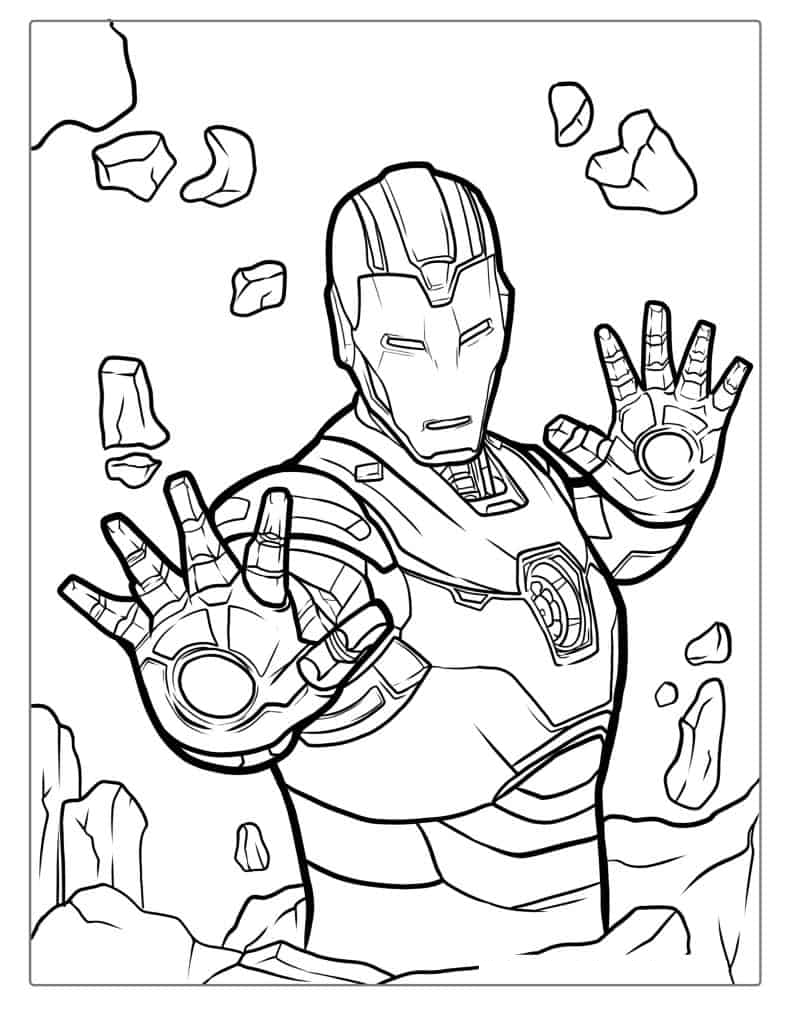 Coloring Sheet Of Iron Man
