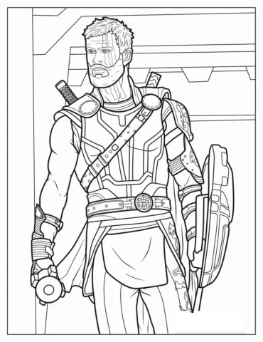 Thor Ragnarok Coloring Page