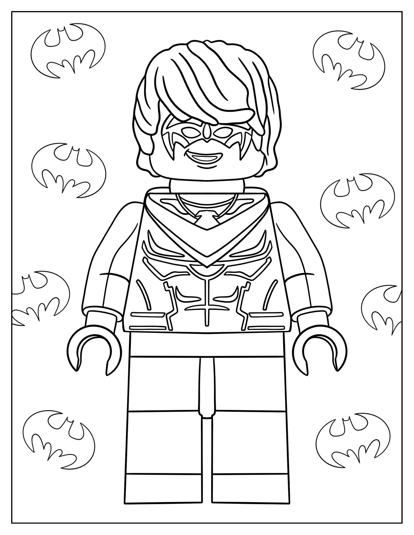 Lego Nightwing Character To Color