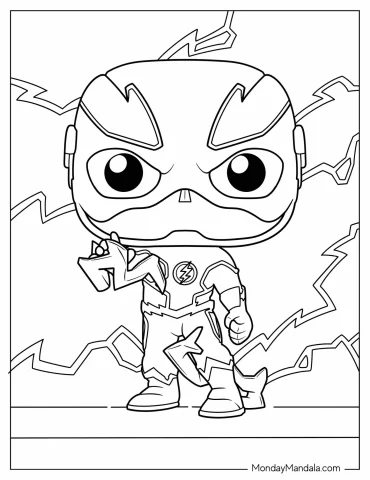 Cute Funko Pop Flash To Color