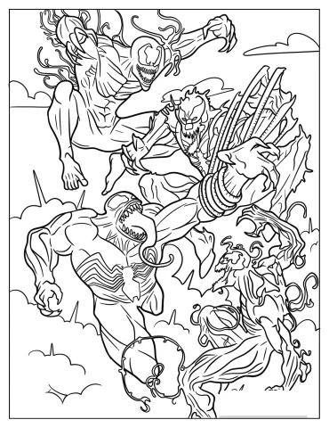 Venom Vs Carnage Coloring Page