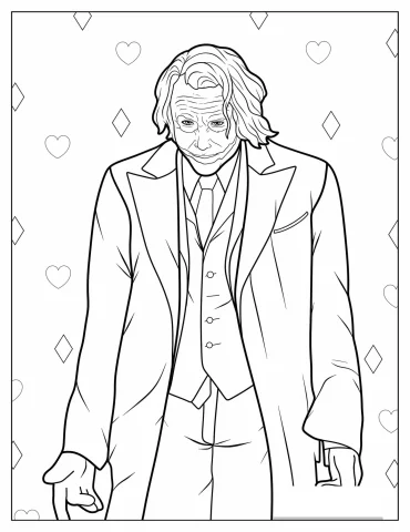 The Joker Sulking In Suit Coloring In