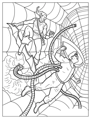 Green Goblin Beating Doctor Octopus