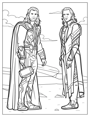 Chris Hemsworth And Tom Hiddleston As Thor And Loki