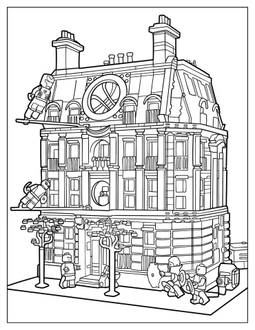 Lego Sanctum Sanctorum With Marvel Avengers Coloring Page