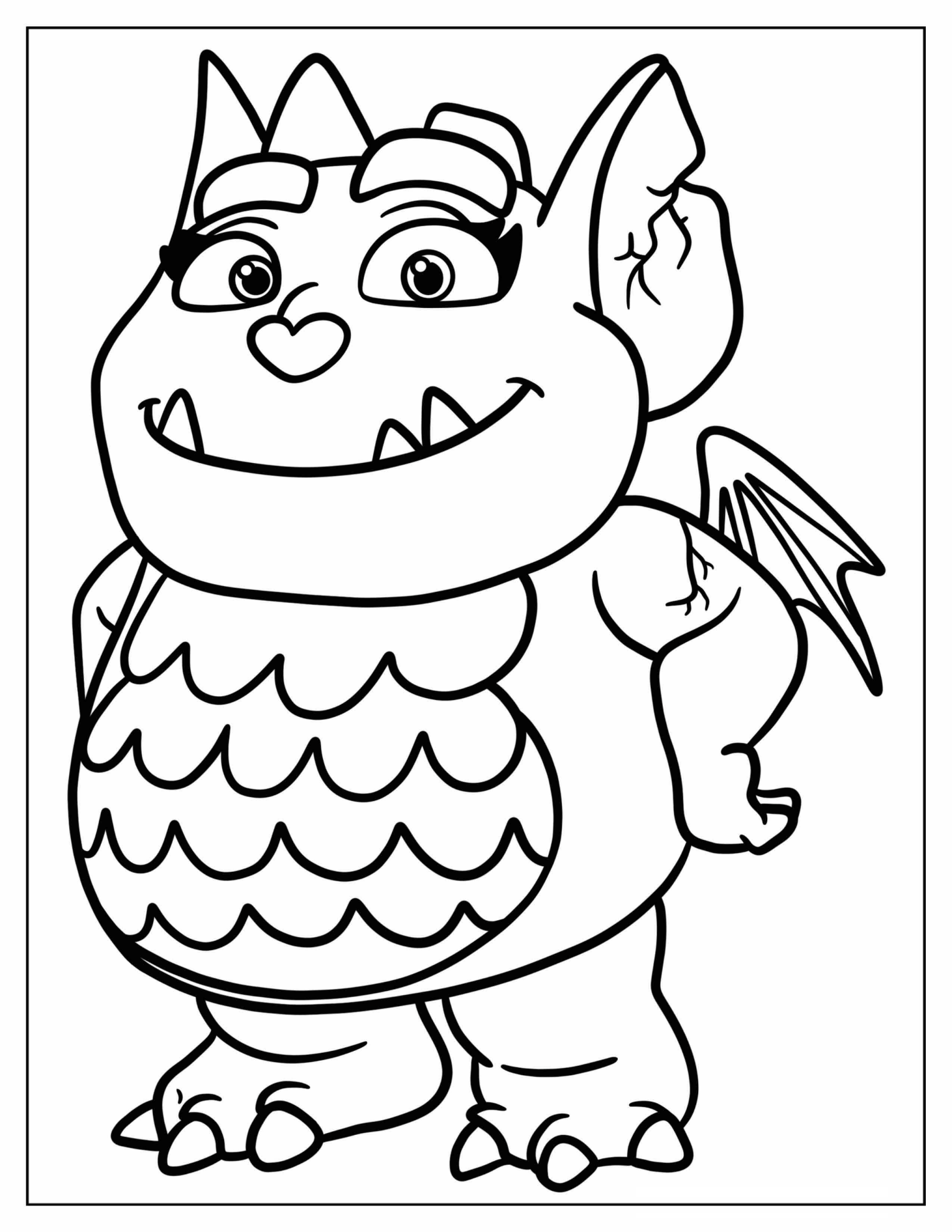 Kawaii Gregoria Coloring Page For Kids