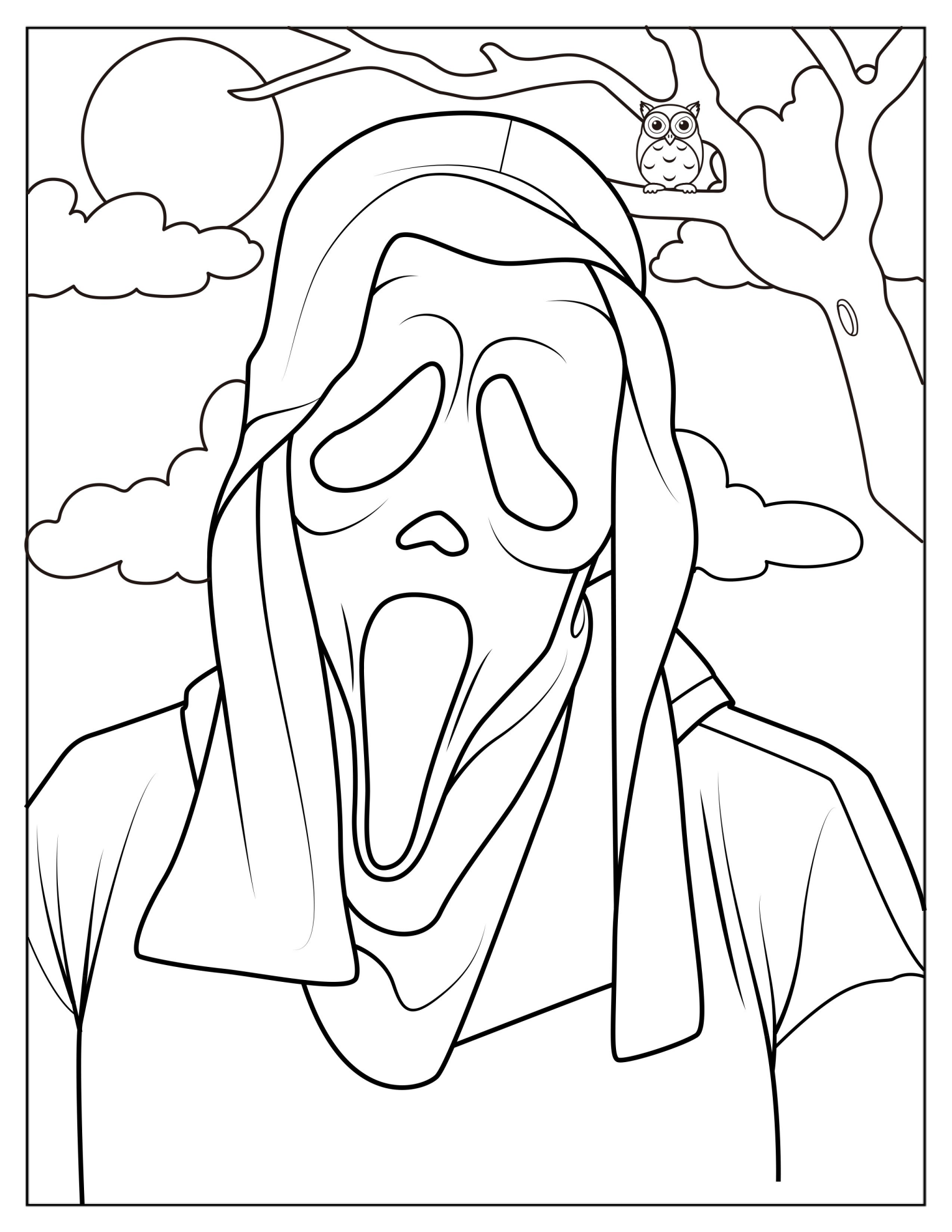 Ghostface From Scream To Color For Adults