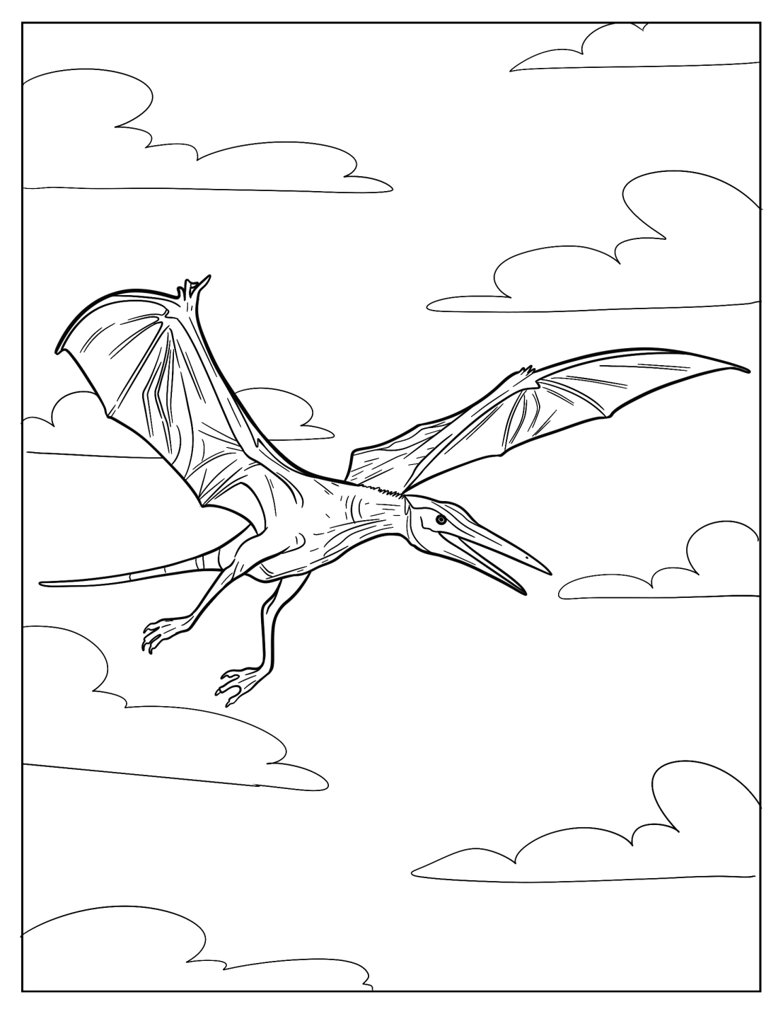 Small Pterodactyl Flying In The Sky