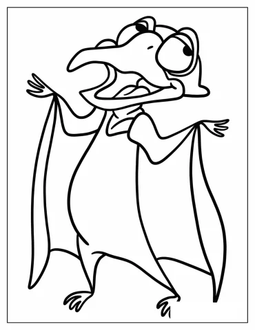 Cute Petrie Shrugging Coloring Page For Preschoolers