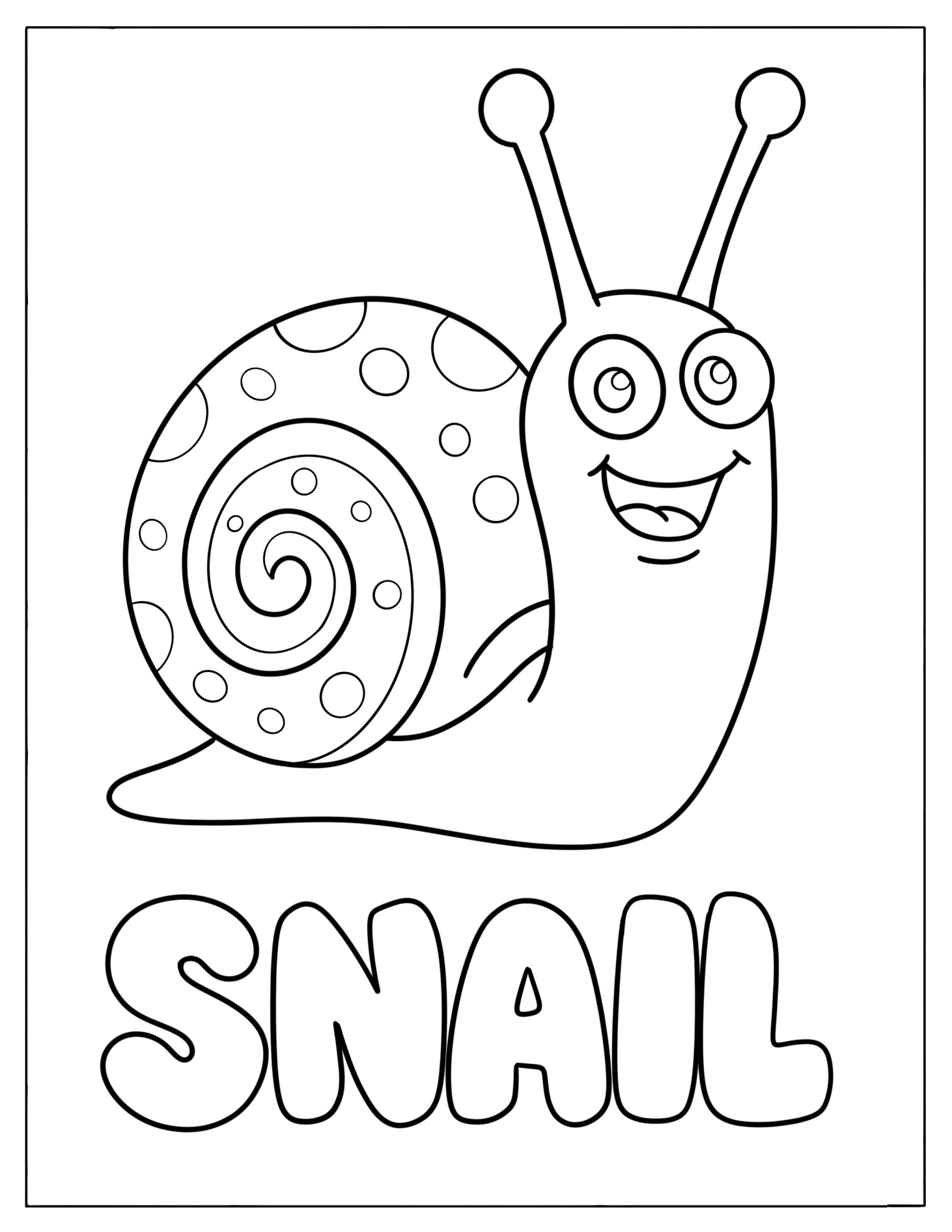 Happy Snail with Polka Dot Shell