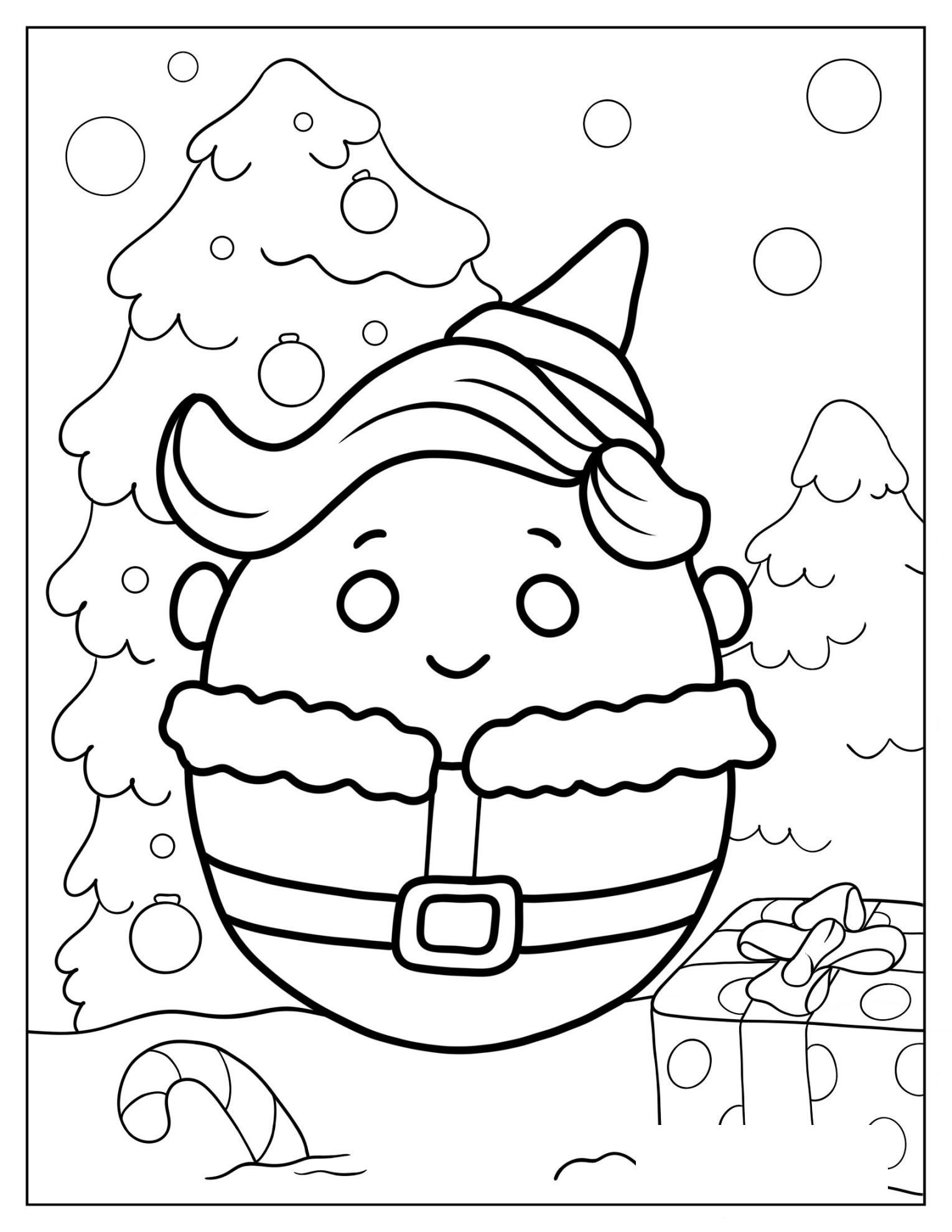 Christmas Coloring Sheet Of Hermy The Elf Squishmallow