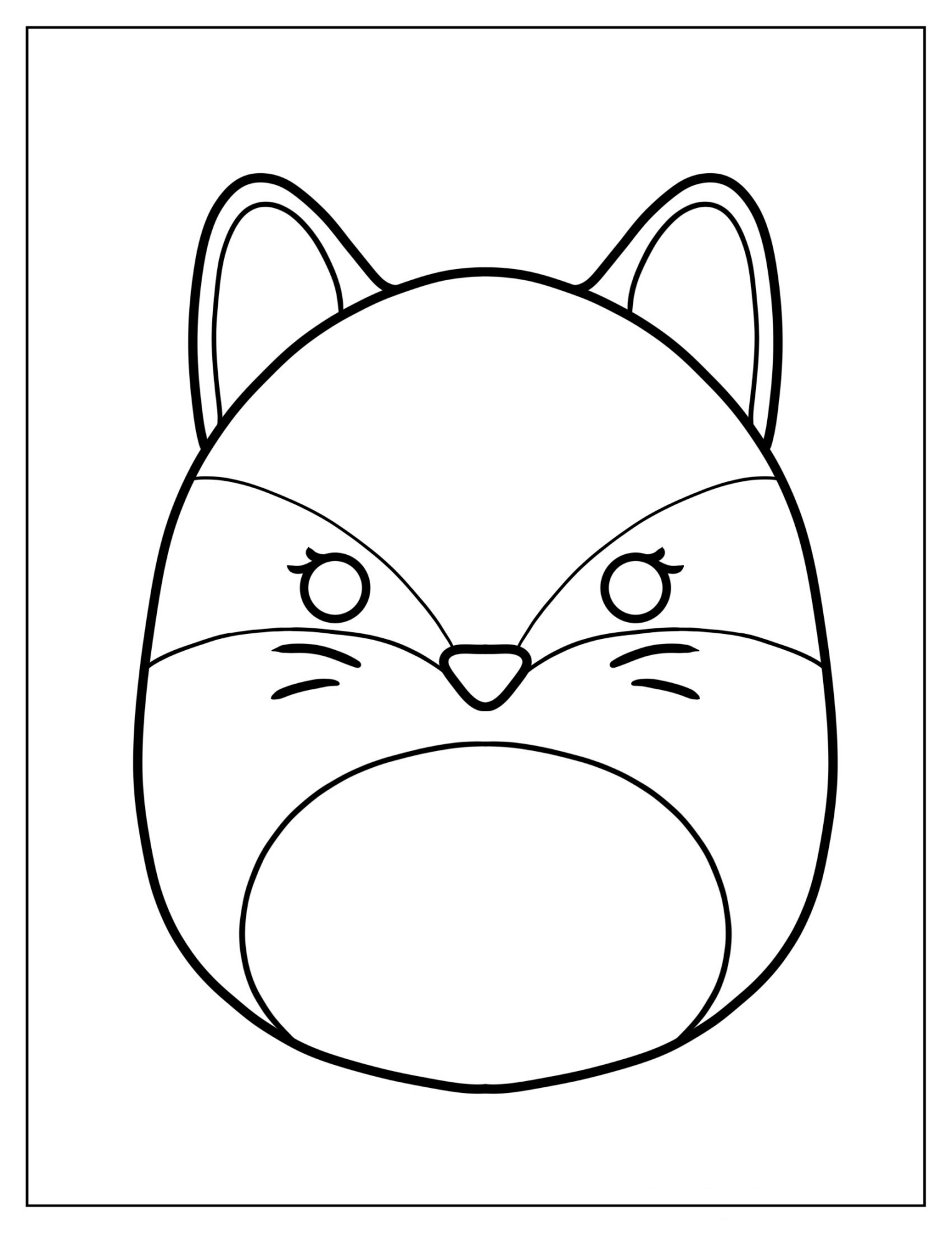 Simple Outline of Fifi The Dox Squishmallow