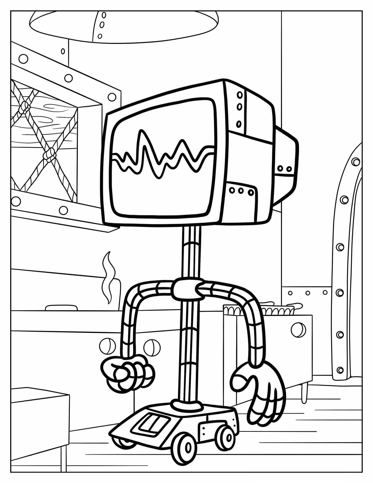 Detailed Karen Plankton Coloring Sheet