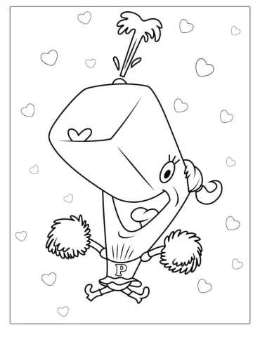 Pearl Krabs Jumping Coloring Page