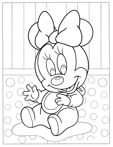 Baby Minnie Mouse Coloring Picture