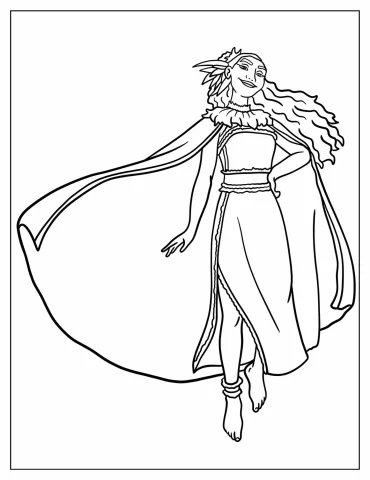 Pretty Matangi Coloring Page For Kids